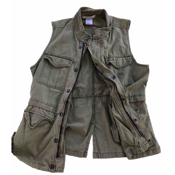 K Jordan Sleeveless Army Green Vest Size Medium - Picture 3 of 7